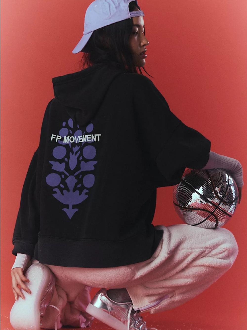 NWOT Free People FP Movement Sprint To The Finish Logo Hoodie Size Medium